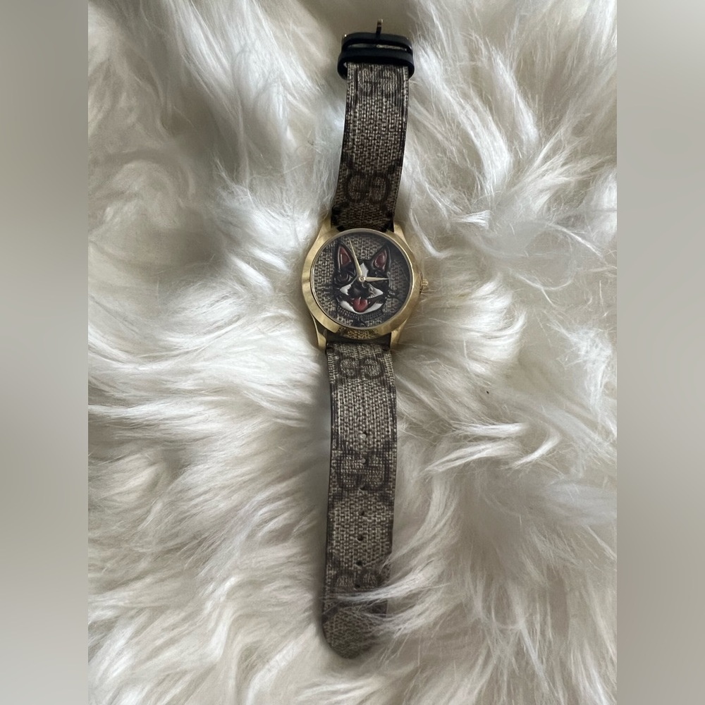 GUCCI Limied Edition Boston Terrier Watch Alessandro Michele’s dog Bosco 2018 - Picture 3 of 7